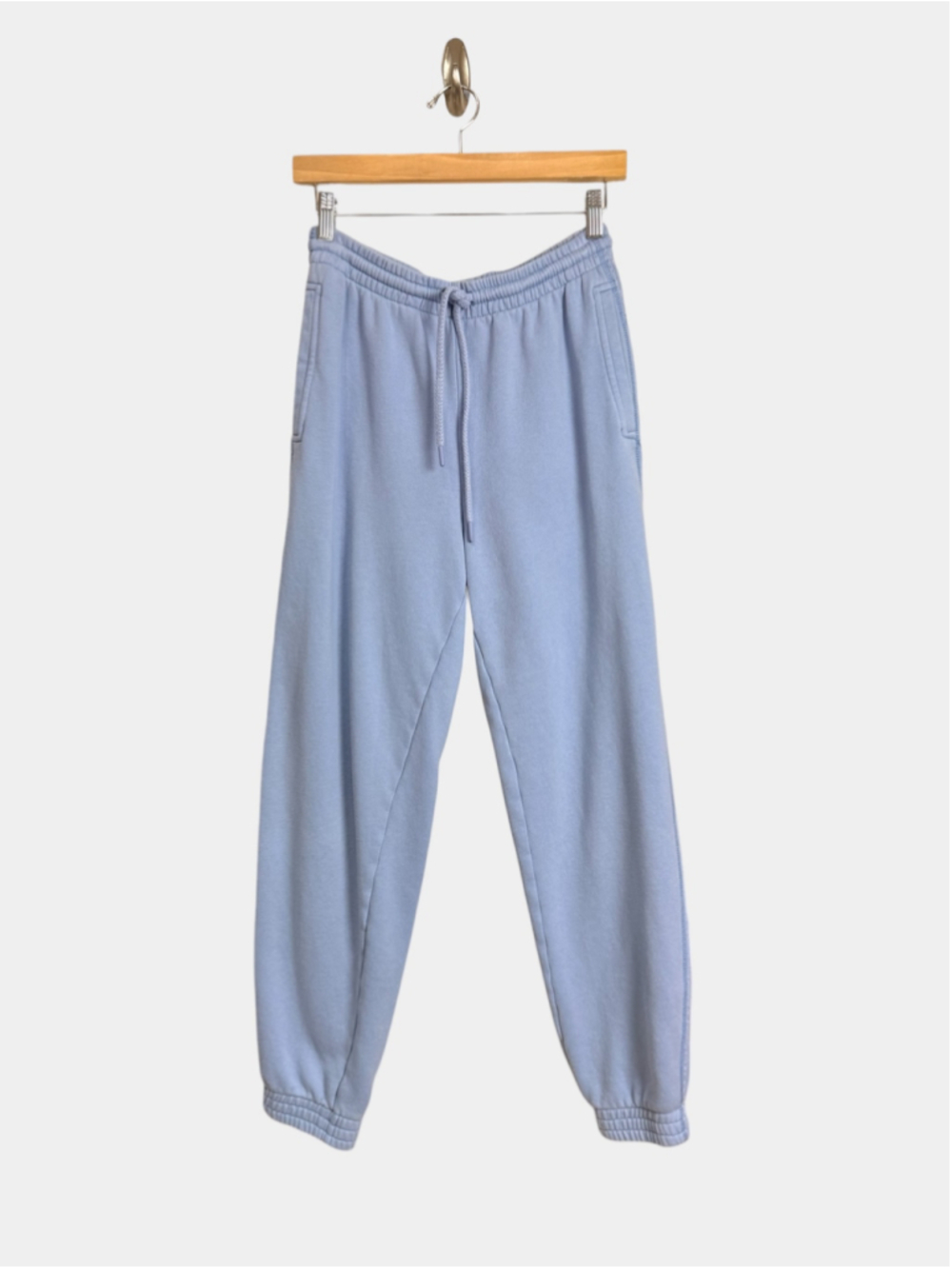 AERIE Joggers Light Blue High-waisted Sweatpants, Casual Streetwear, Sz S